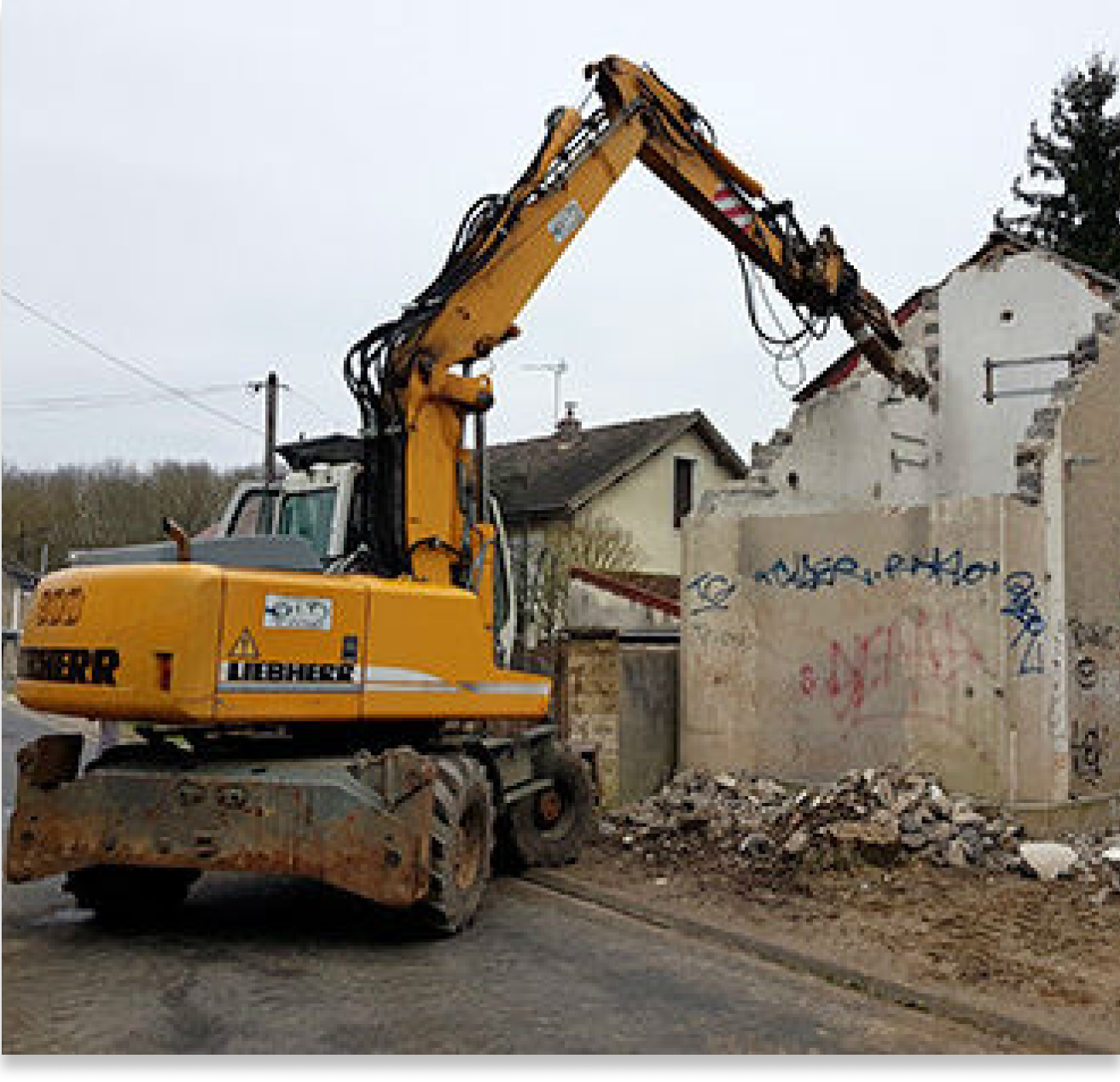 démolition d'une maison